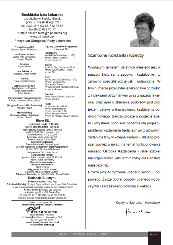 Biuletyn Informacyjny nr. 84
