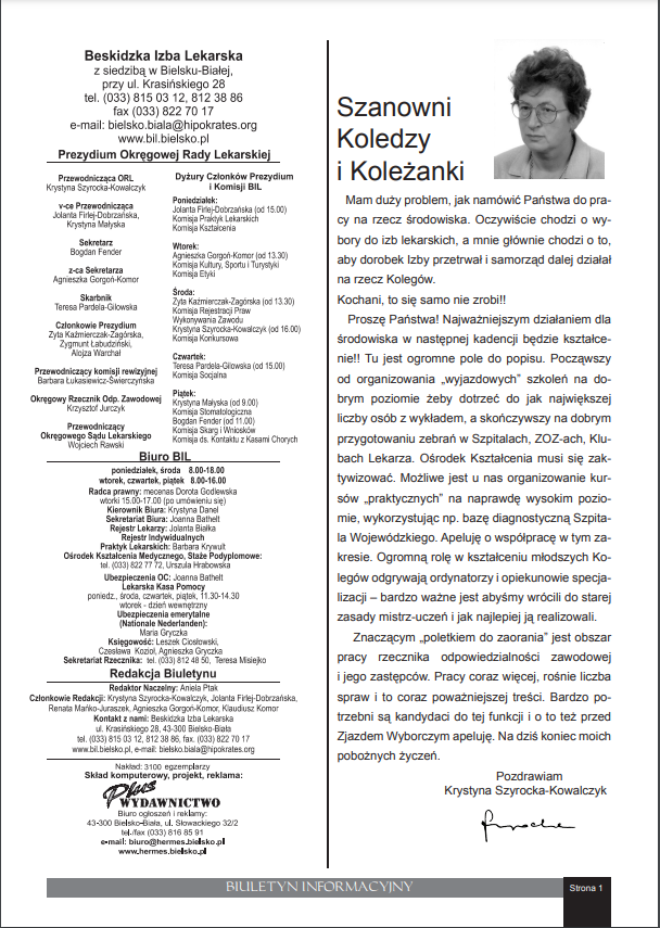 Biuletyn Informacyjny nr. 85